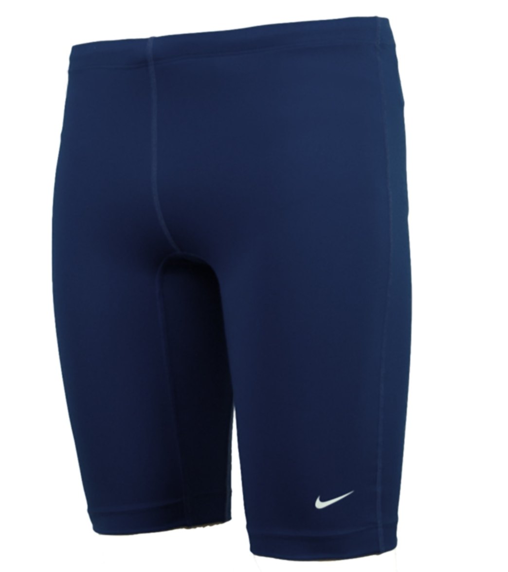 Nike Men's Solid Poly Jammer Swimsuit - Midnight Navy 20 Polyester - Swimoutlet.com
