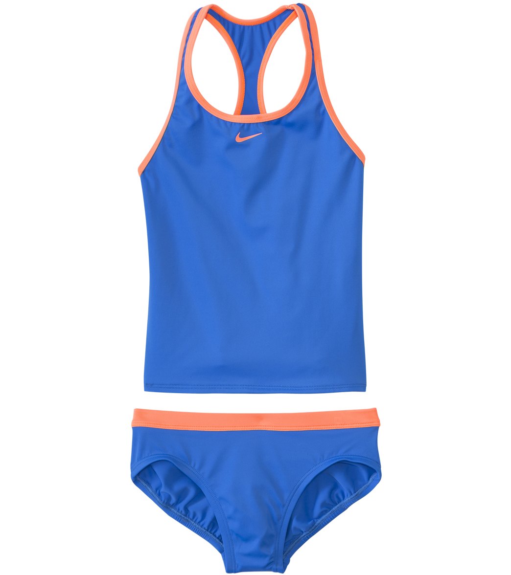 Nike Girls’ Core Solid Racerback Tankini Two Piece Set (7yrs14yrs) at