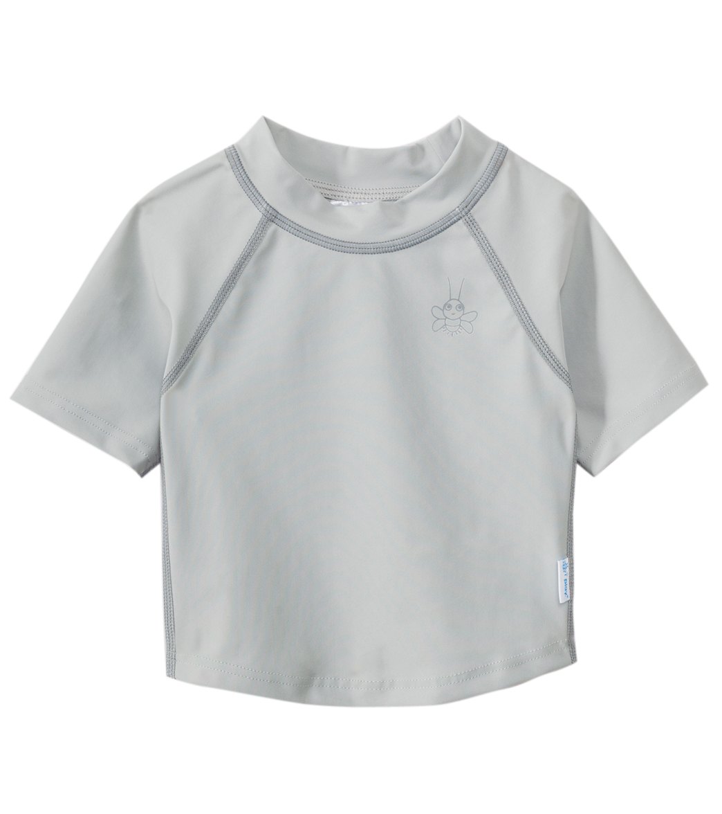 I Play. By Green Sprouts Short Sleeve Rashguard Baby - Gray 18 Months - Swimoutlet.com