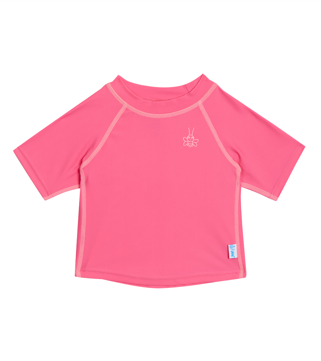 I Play. By Green Sprouts Short Sleeve Rashguard Baby - Hot Pink 12 Months - Swimoutlet.com