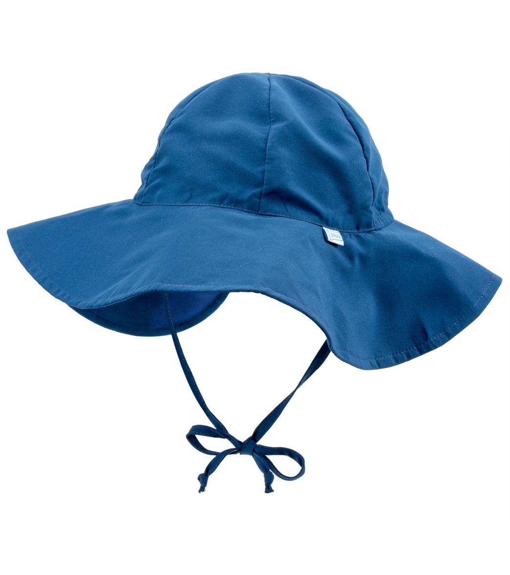 I Play. By Green Sprouts Solid Brim Sun Protection Hat Baby - Navy 0-6 Months - Swimoutlet.com