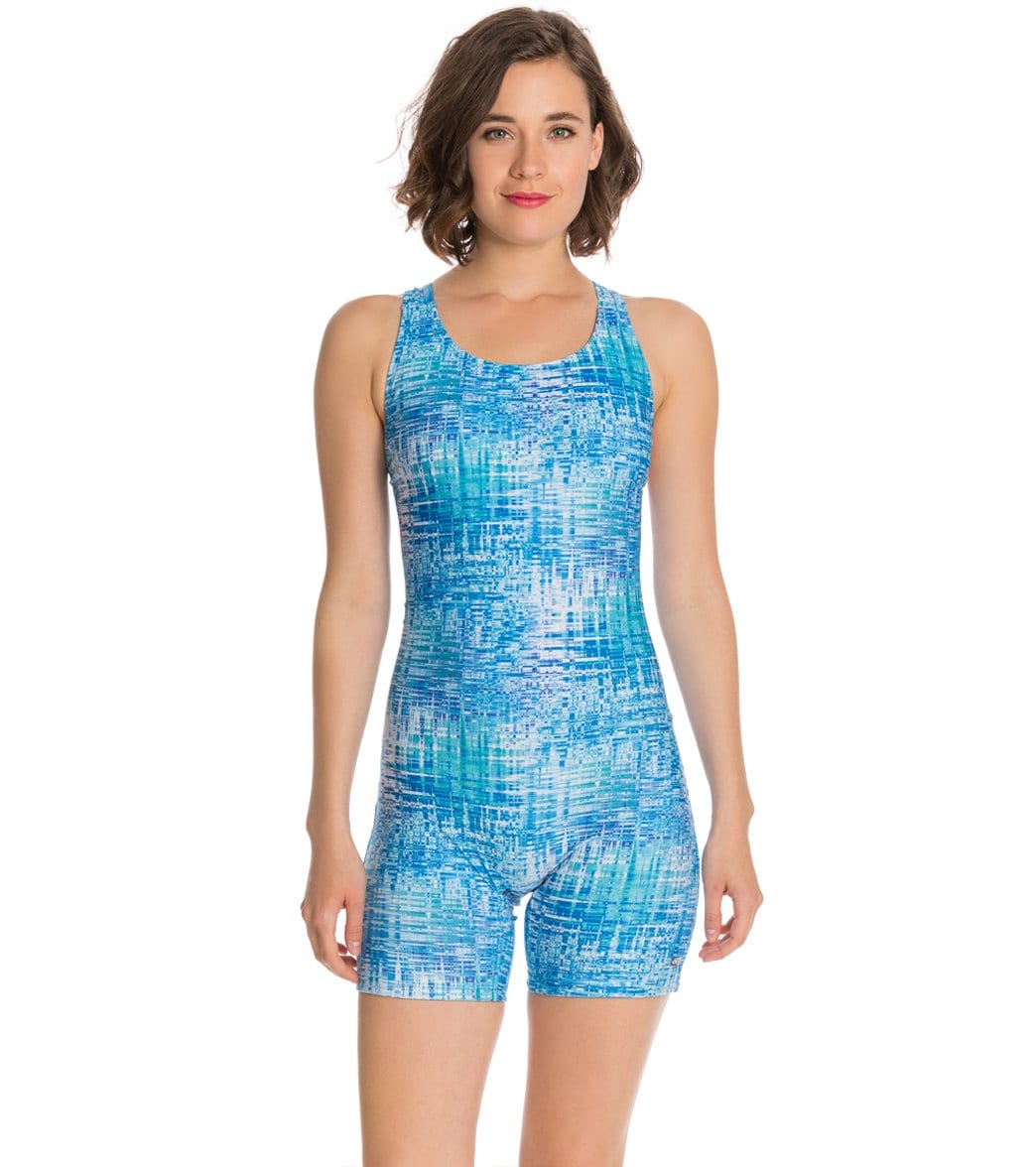 Eq Swimwear Glitch Lycra Spectrum Unitard At Free Shipping