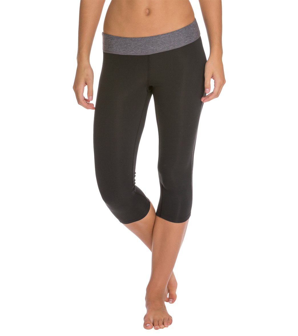 Speedo Women's Capri Pants - Black Small Polyester/Spandex - Swimoutlet.com