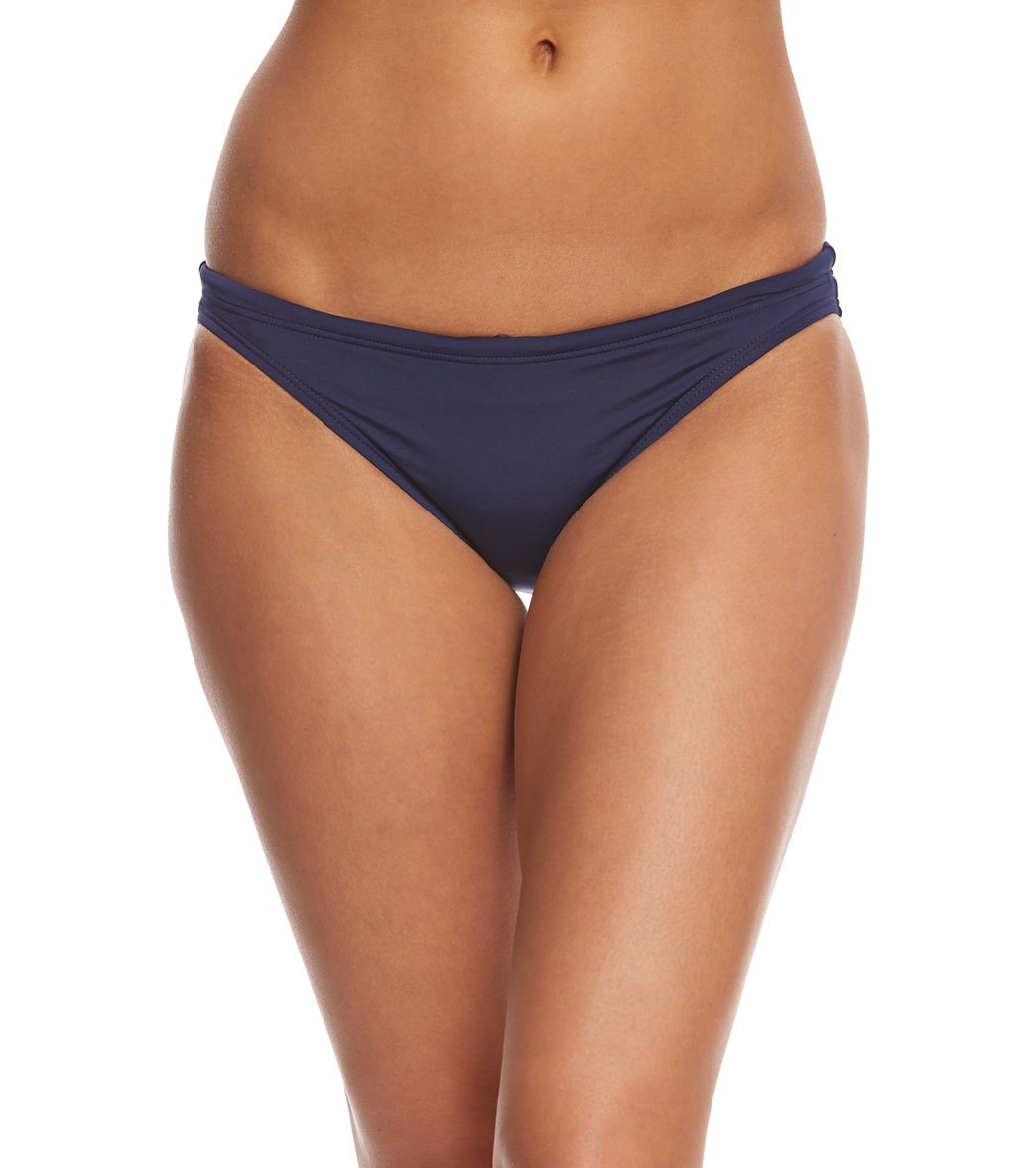 TYR Solid Lula Bikini Bottom - Navy Medium Polyester/Spandex - Swimoutlet.com