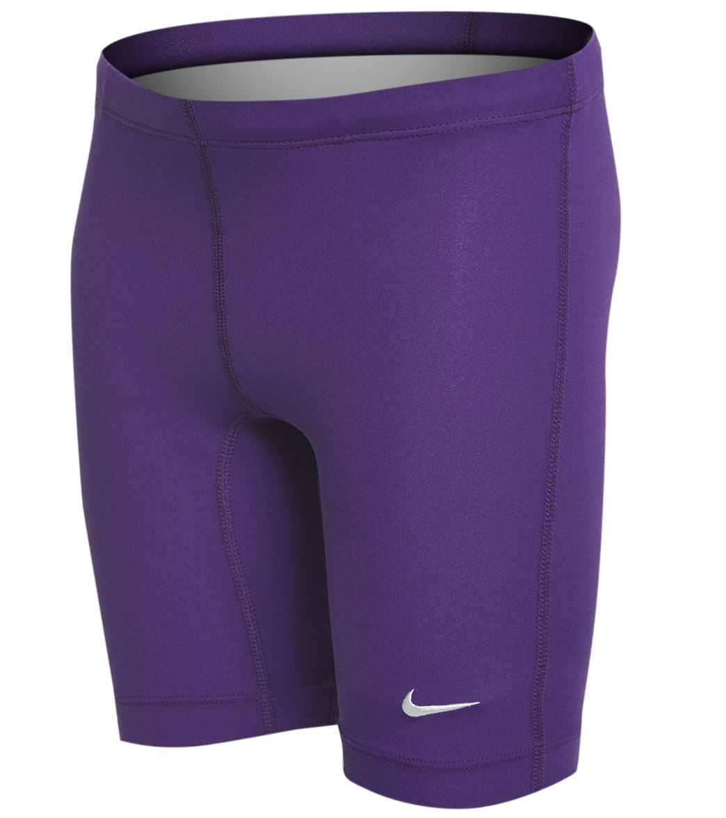 Nike Boys' Solid Poly Jammer Swimsuit - Court Purple 22 Polyester - Swimoutlet.com