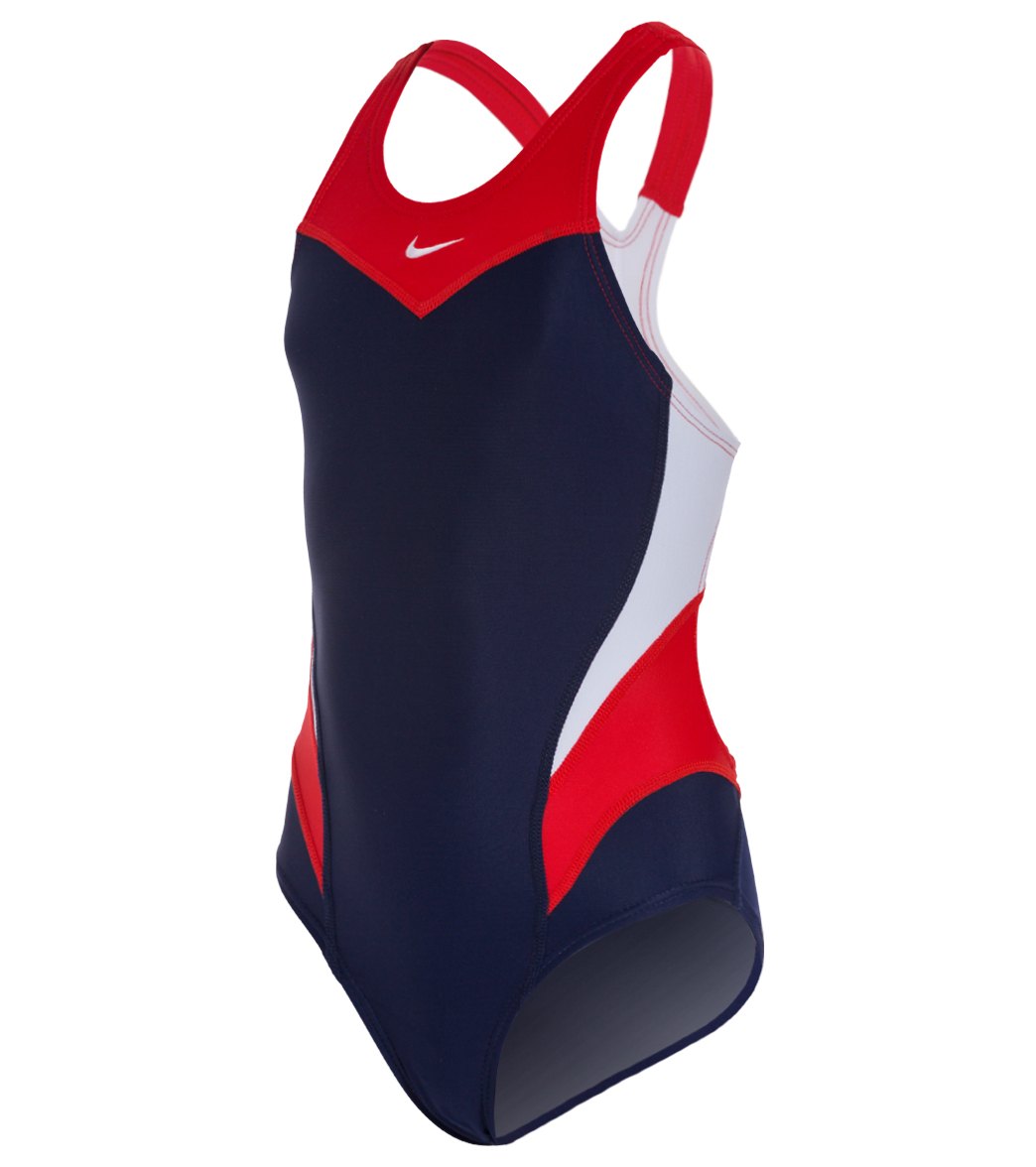 nike swim core colorblock tank