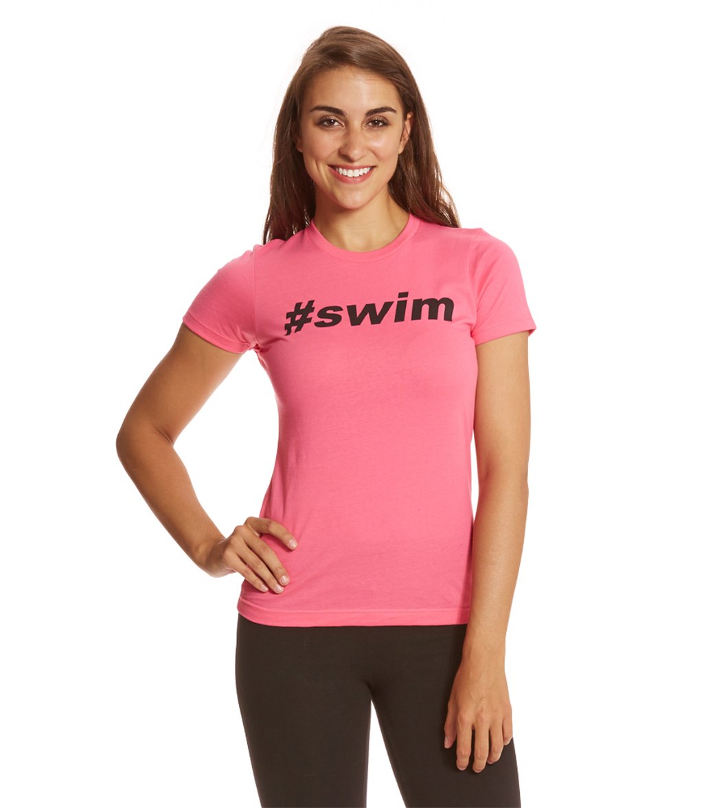 Ambro Manufacturing Women's #swim Tee Shirt - Hot Pink Large Cotton - Swimoutlet.com