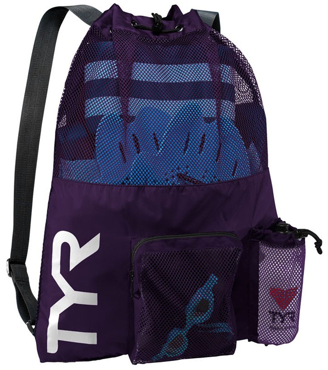 TYR Big Mesh Mummy Backpack Iii - Purple Nylon - Swimoutlet.com
