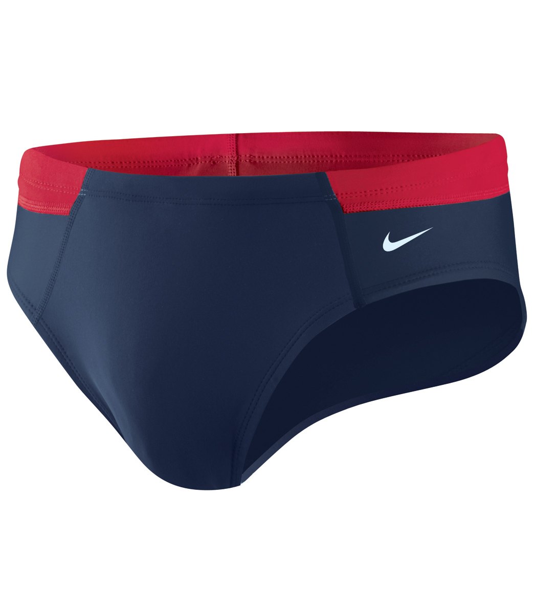 Nike Victory Color Block Brief Swimsuit at SwimOutlet.com