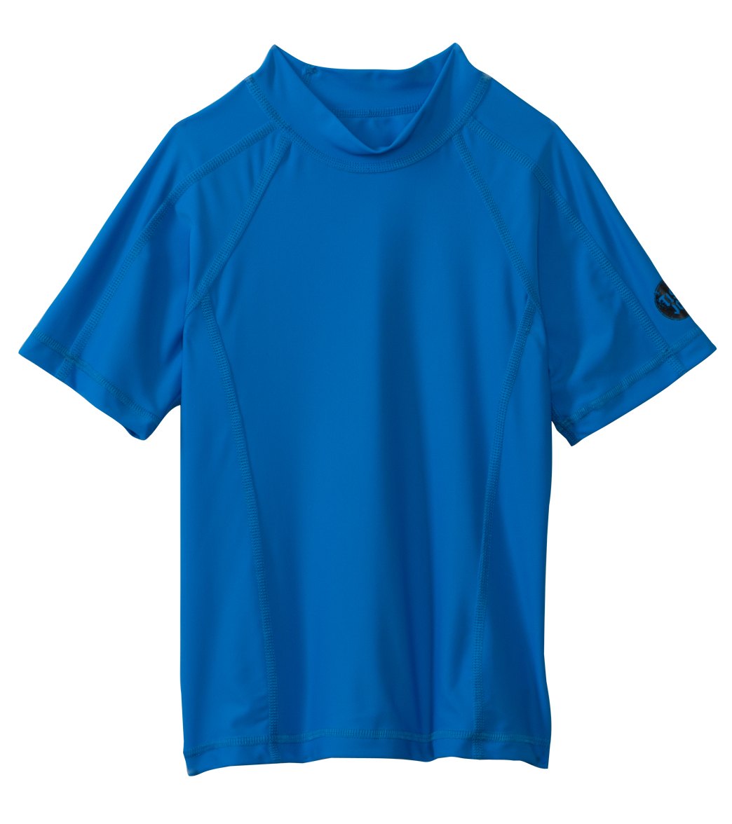 Tiger Joe Boys' Tj Mashup Short Sleeve Shirt Rashie 6 Months-12Yrs - Blue Smog 0 6-12 Months - Swimoutlet.com