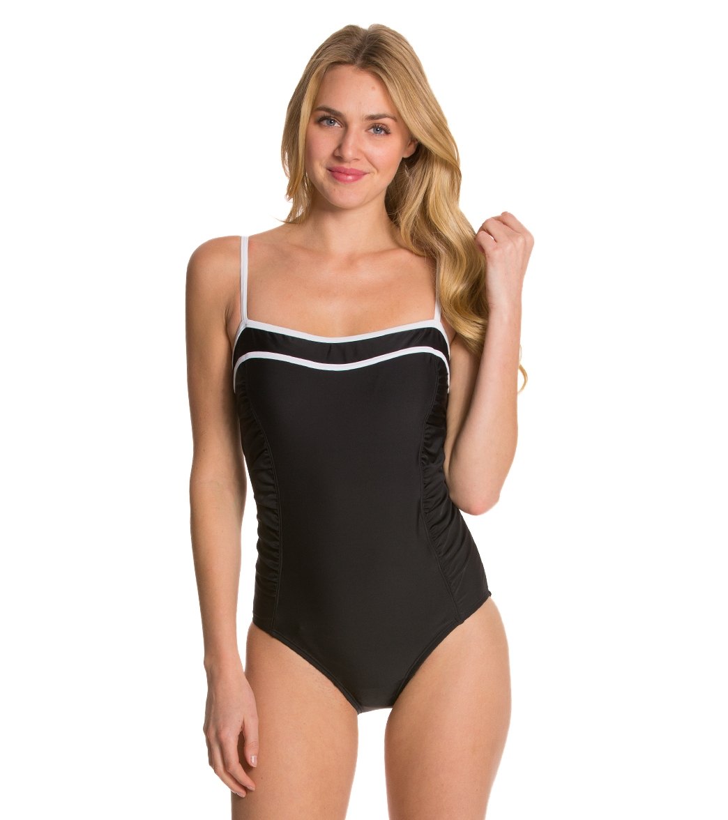 Speedo Keyhole Bandeau One Piece at Free Shipping