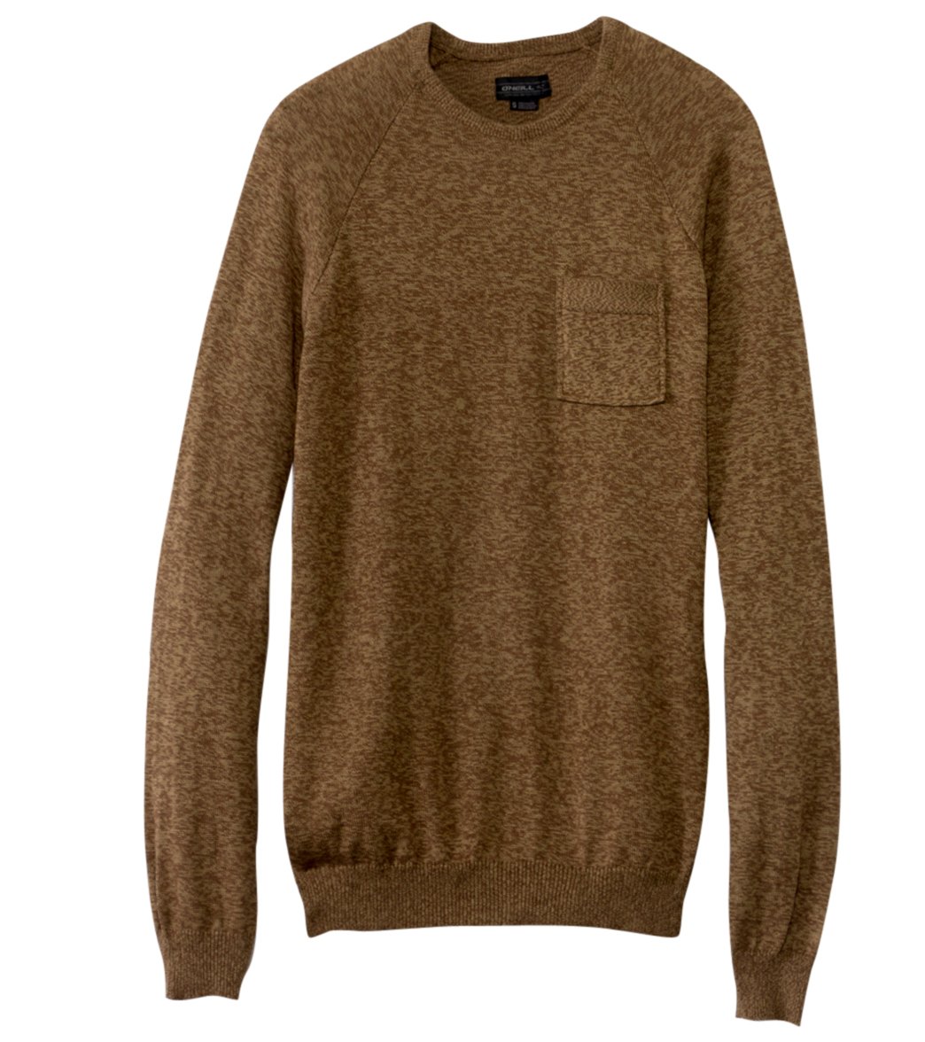 O'neill Men's Presidio Long Sleeve Sweater - Khaki Small Cotton - Swimoutlet.com