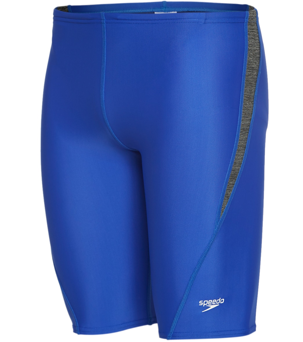 Speedo Men's Relaunch Splice Jammer Swimsuit - Blue 26 Polyester/Spandex - Swimoutlet.com