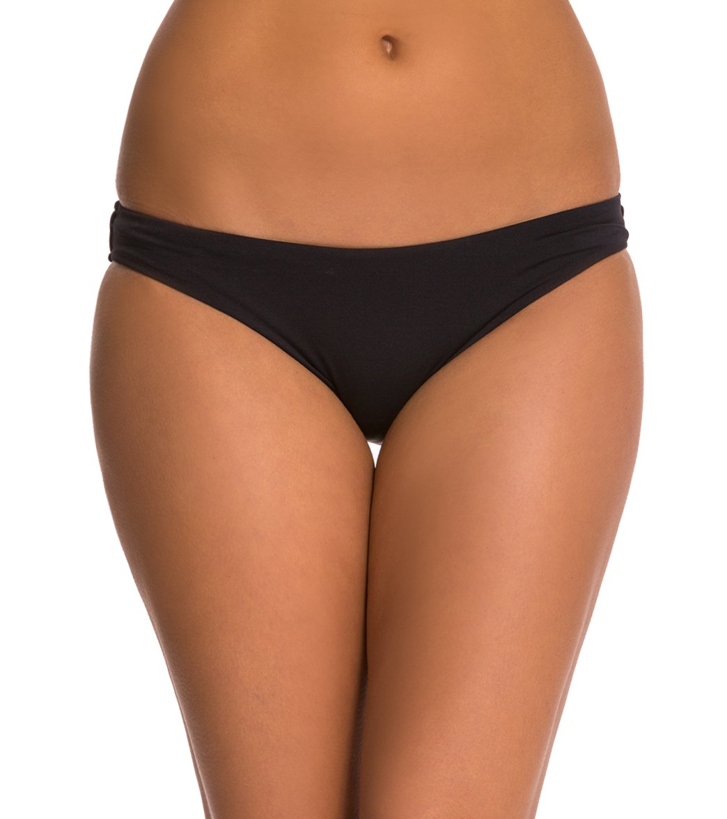 Seafolly Solid Mini Hipster Bikini Bottom - Black 4 - Swimoutlet.com