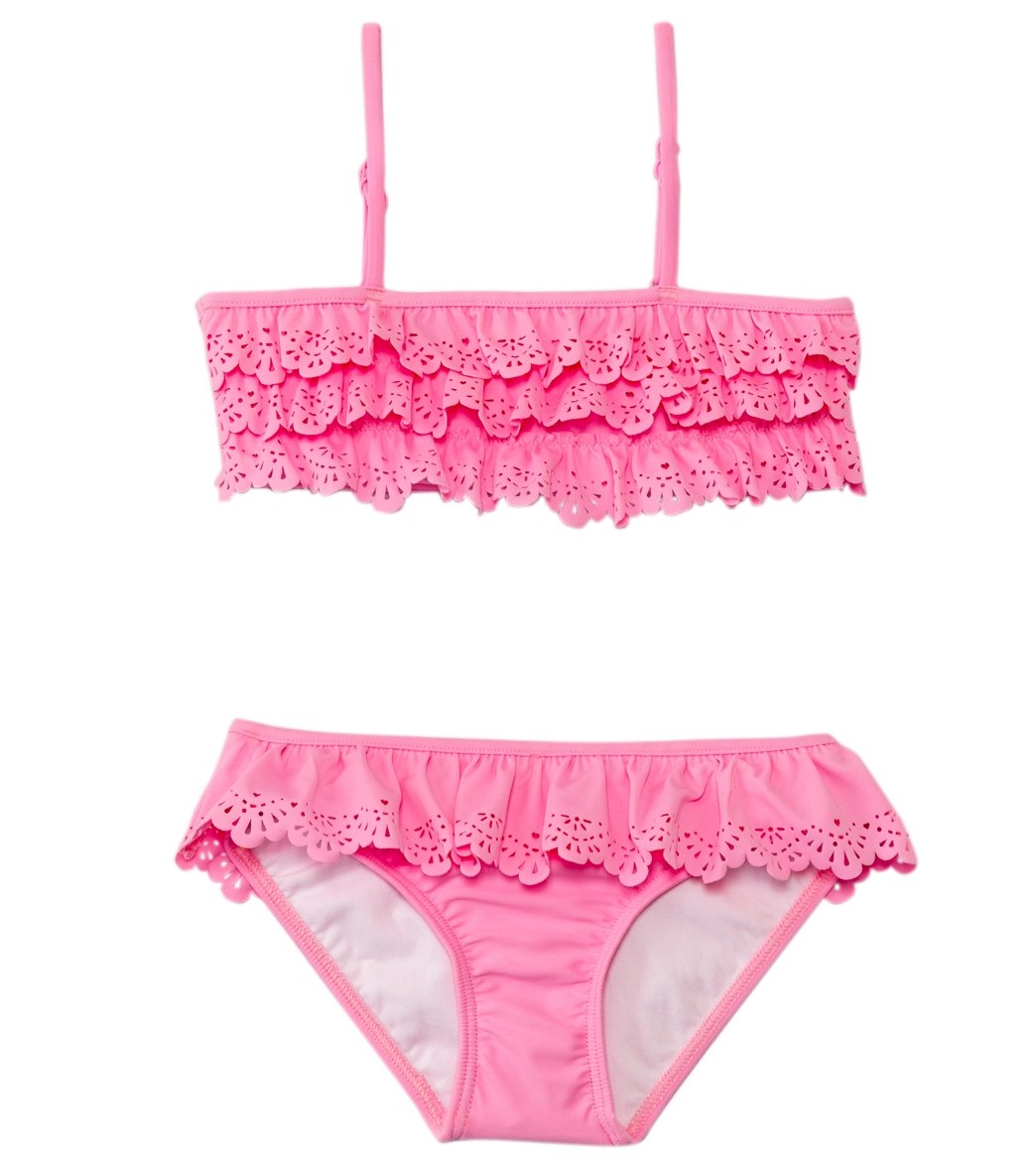 Seafolly Girls' Go-Go Girl Flutter Bye Mini Bikini Set 6 Months-7Yrs - Blush Pink 0 6-12 Months - Swimoutlet.com