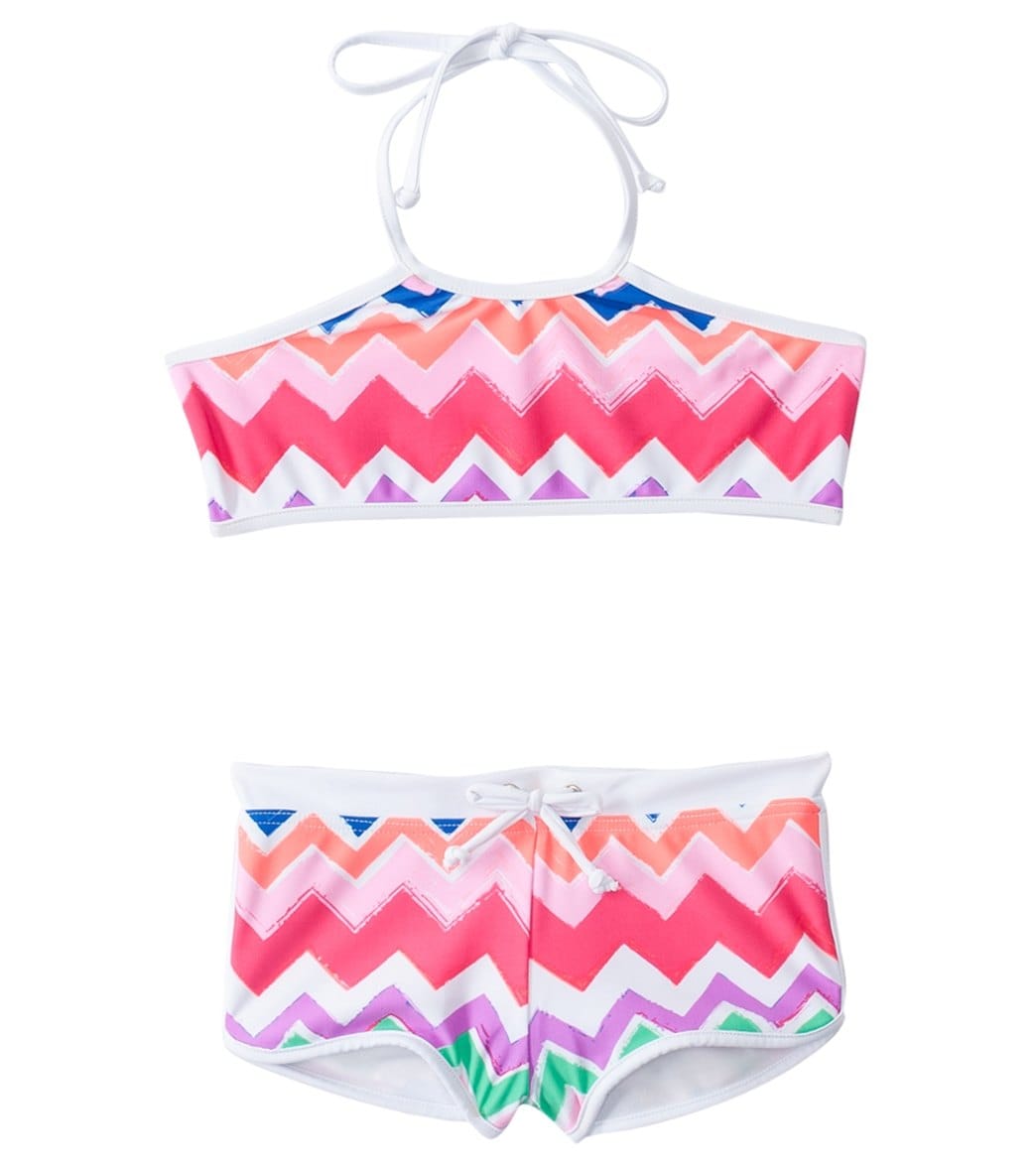 Seafolly Girls Go-Go-Girl Bikini Set 2T-7Yrs - Multi 2T - Swimoutlet.com