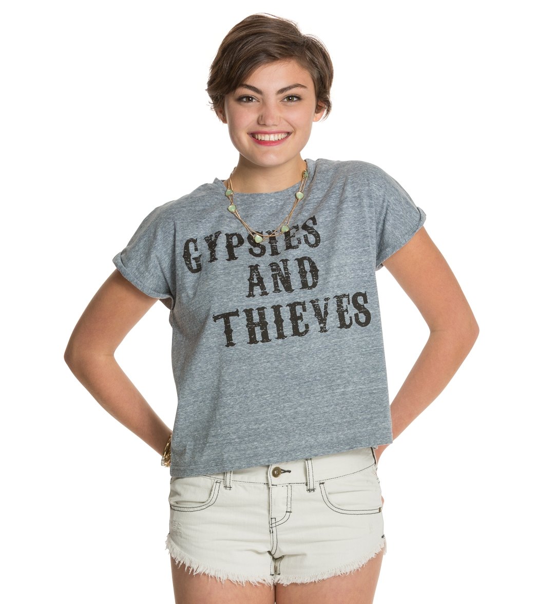Minkpink Gypsies And Thieves Tee Shirt - Grey X-Small Cotton/Polyester - Swimoutlet.com