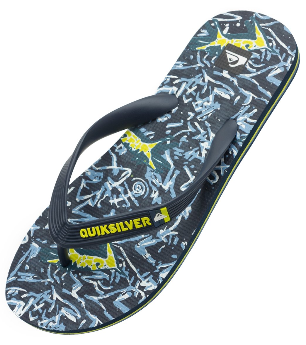 quiksilver youth flip flops