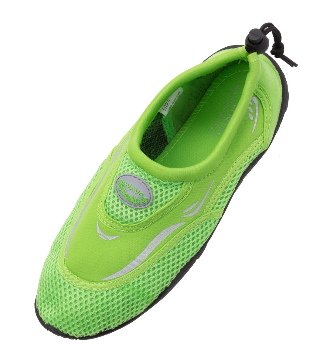 Easy Usa Women's Mesh Top Water Shoes - Neon Green 5 - Swimoutlet.com