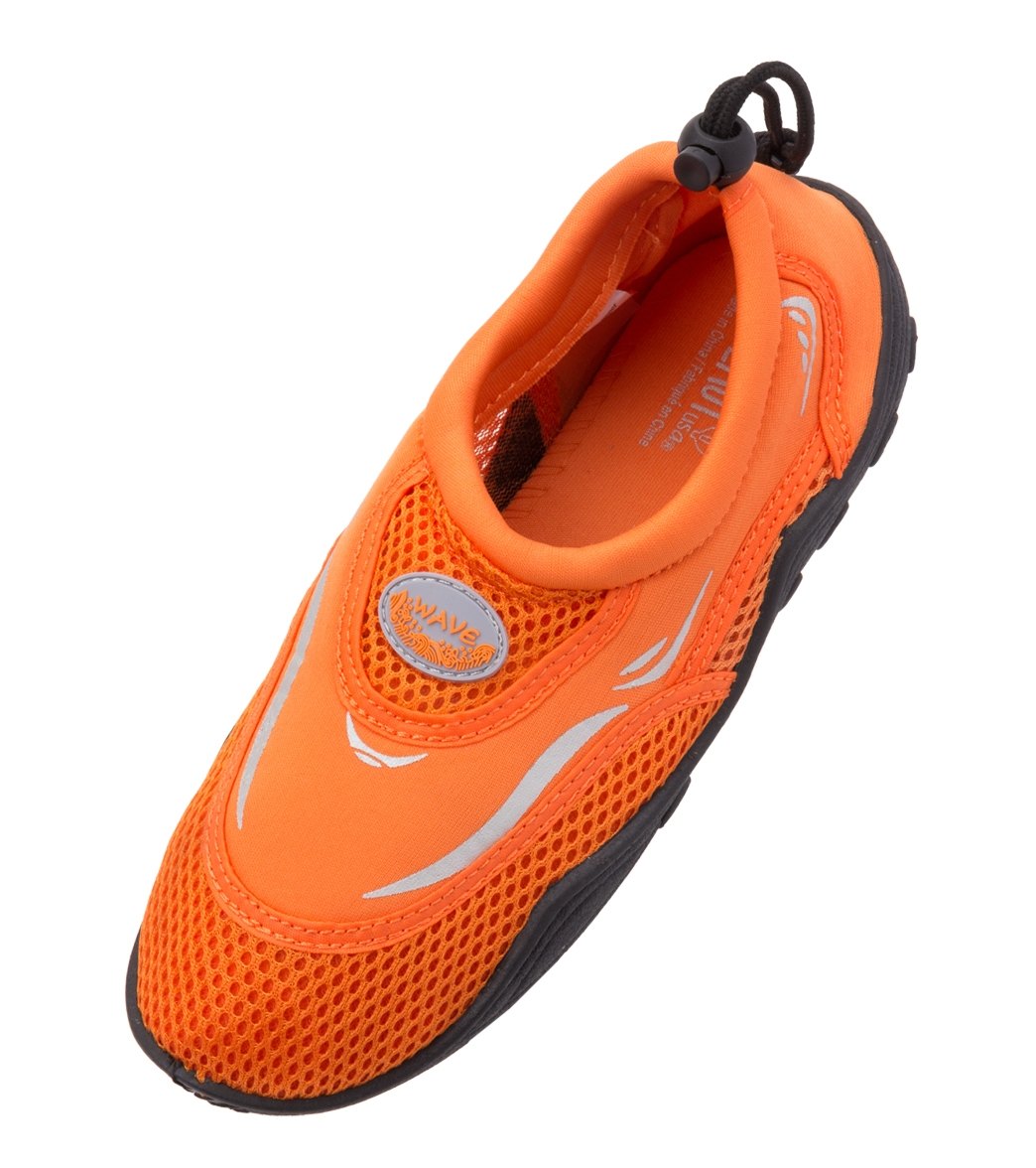 Easy Usa Women's Mesh Top Water Shoes - Neon Orange 5 - Swimoutlet.com