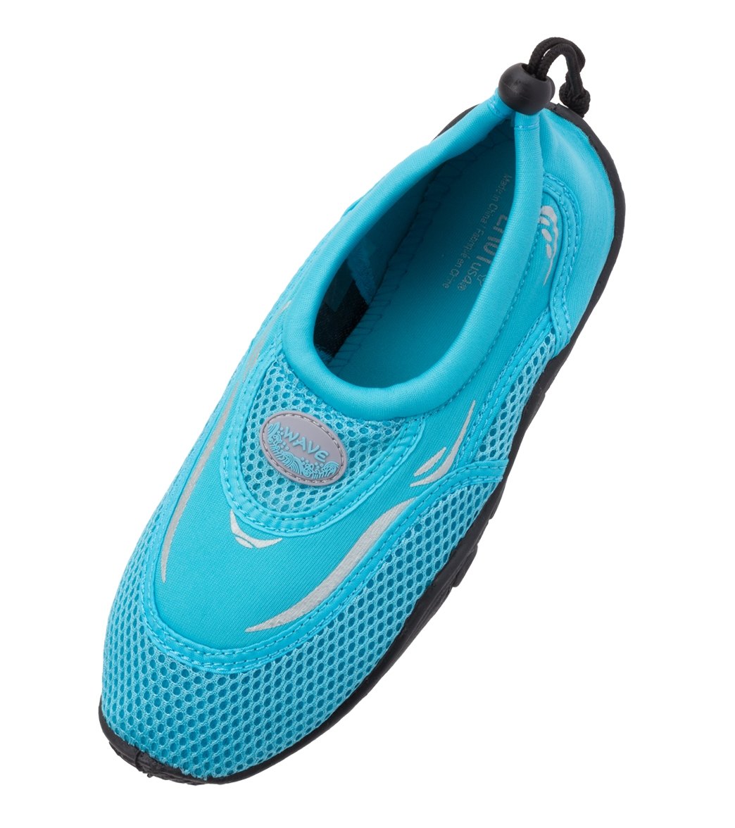 Easy Usa Women's Mesh Top Water Shoes - Neon Blue 5 - Swimoutlet.com