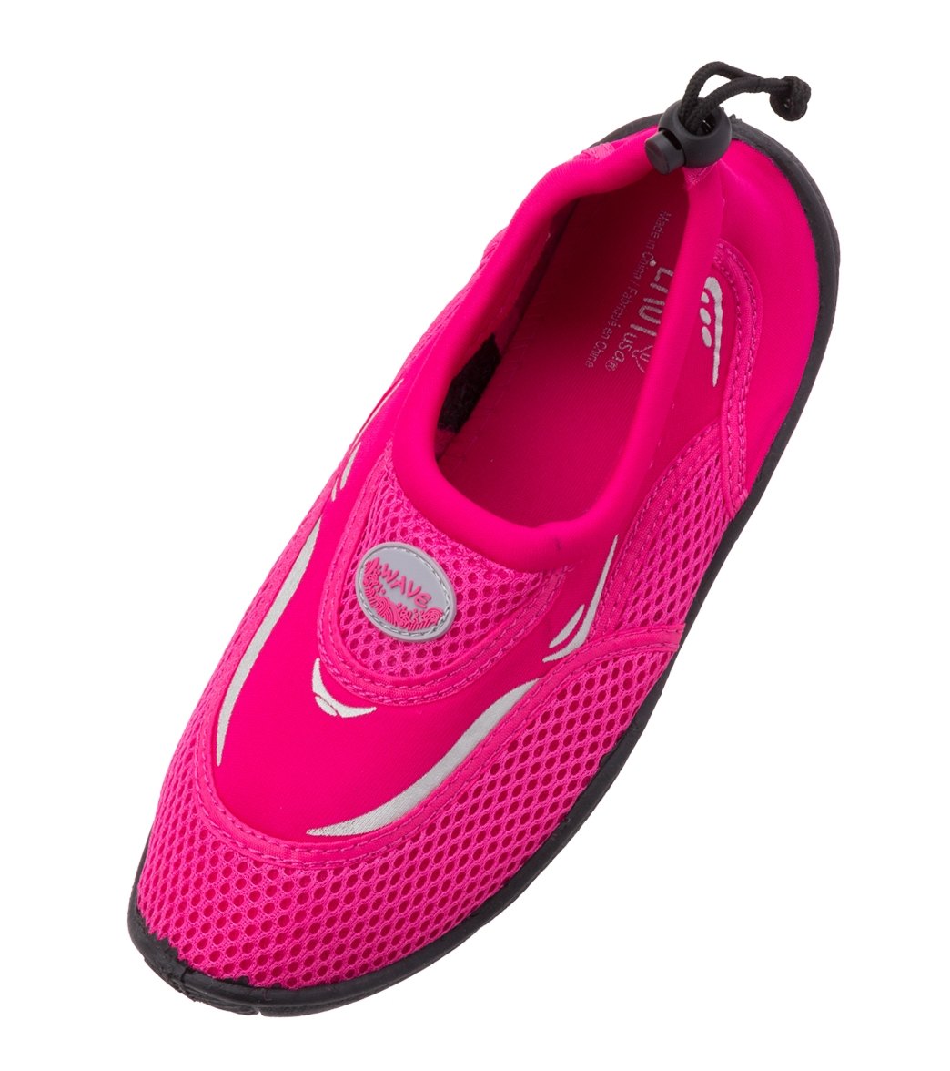Easy Usa Women's Mesh Top Water Shoes - Neon Fuchsia 5 - Swimoutlet.com