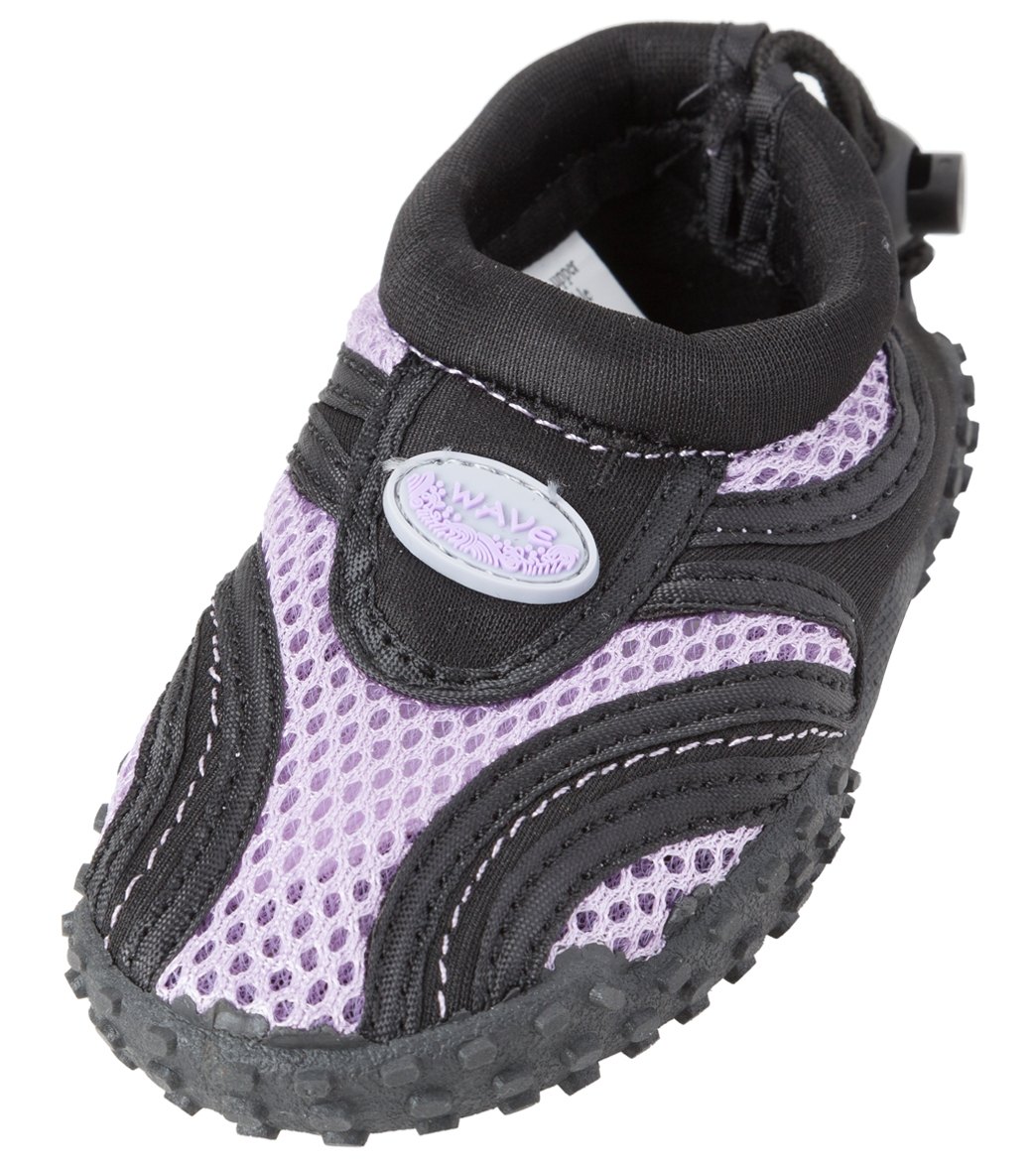 Easy Usa Infants Water Shoes - Black/Purple 5 - Swimoutlet.com
