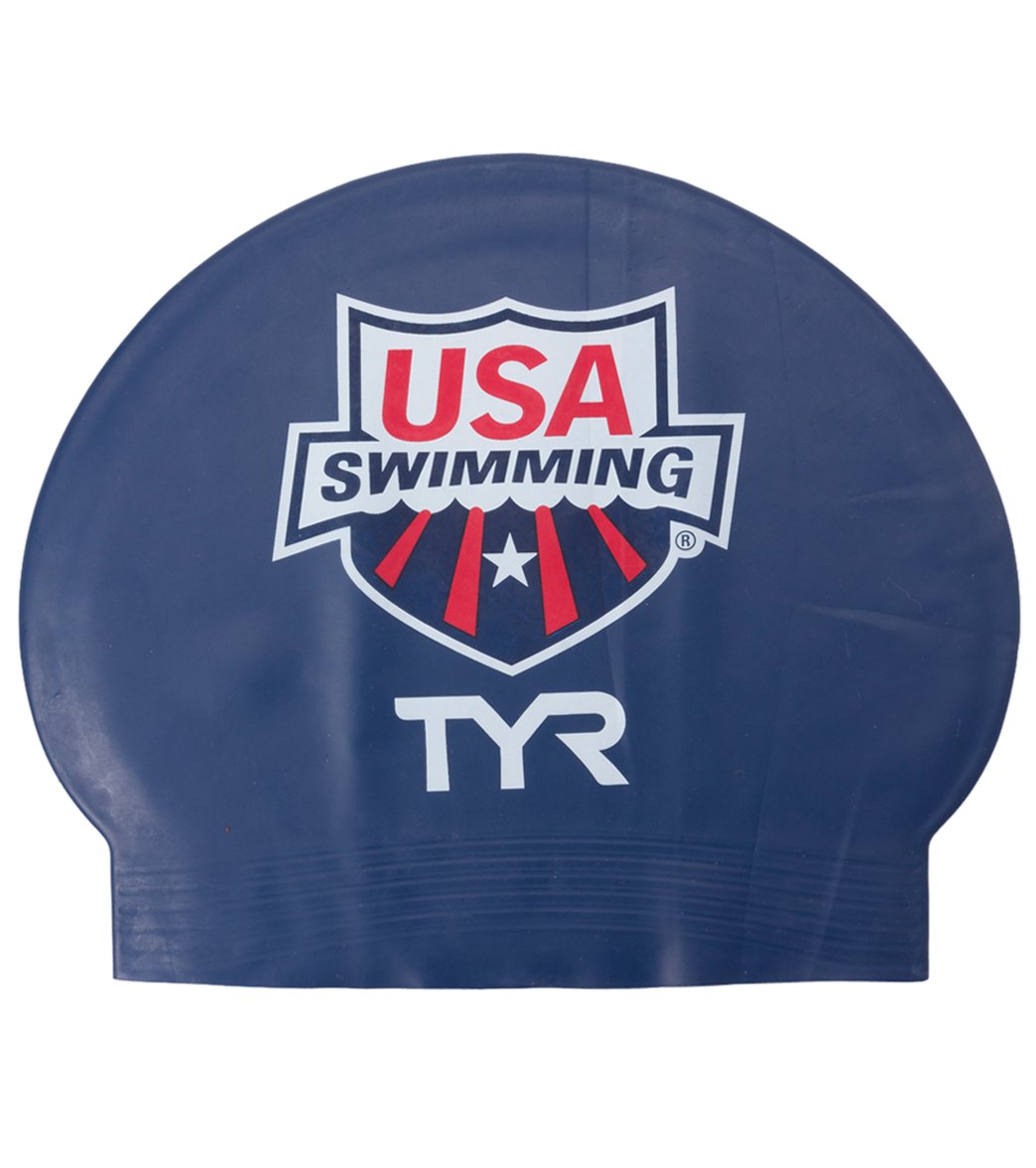 TYR USA Swimming Latex Swim Caps at