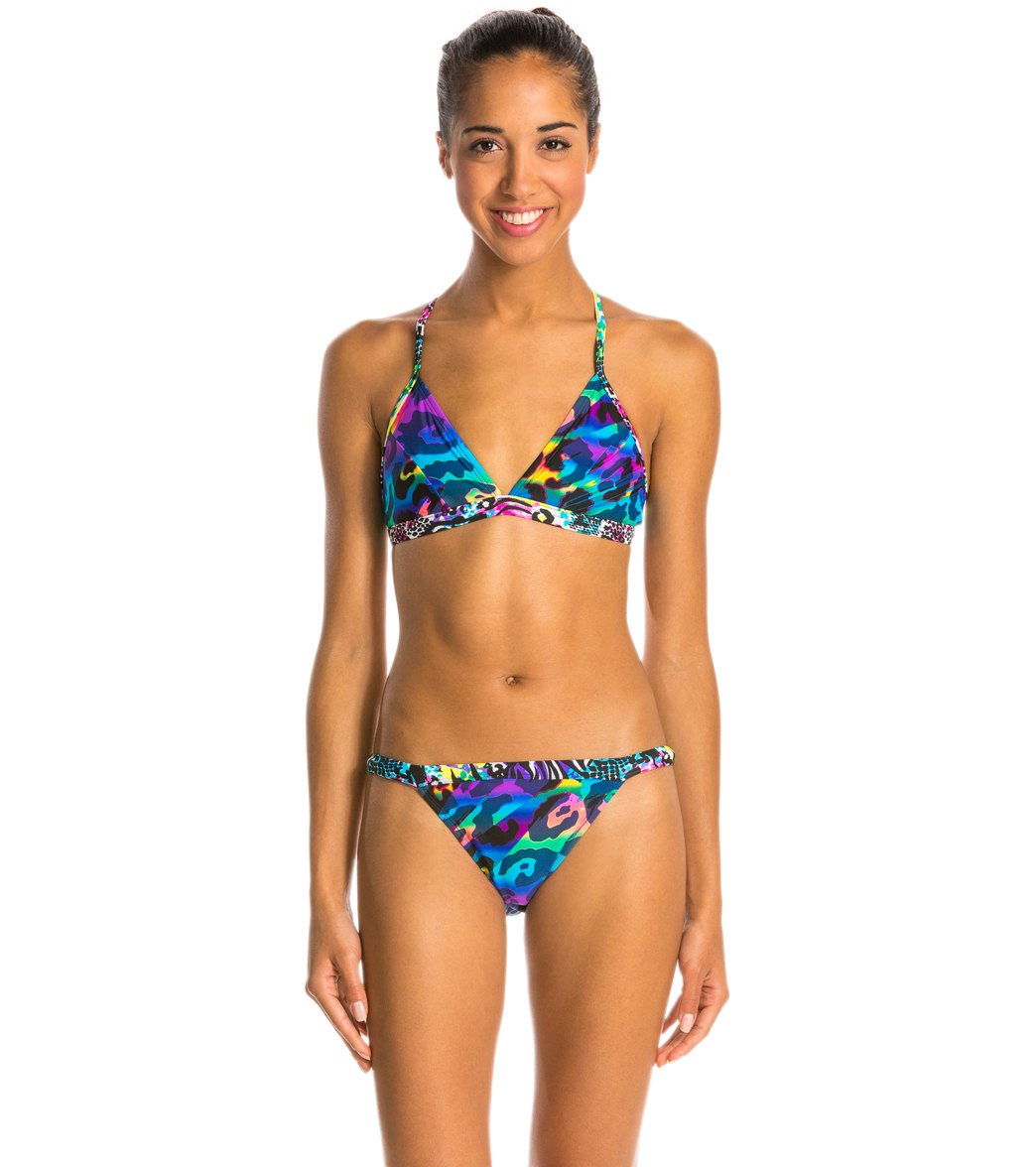 Illusions Activewear Camo Glow Banded Two Piece Swimsuit - Multi 24 Nylon/Lycra® - Swimoutlet.com