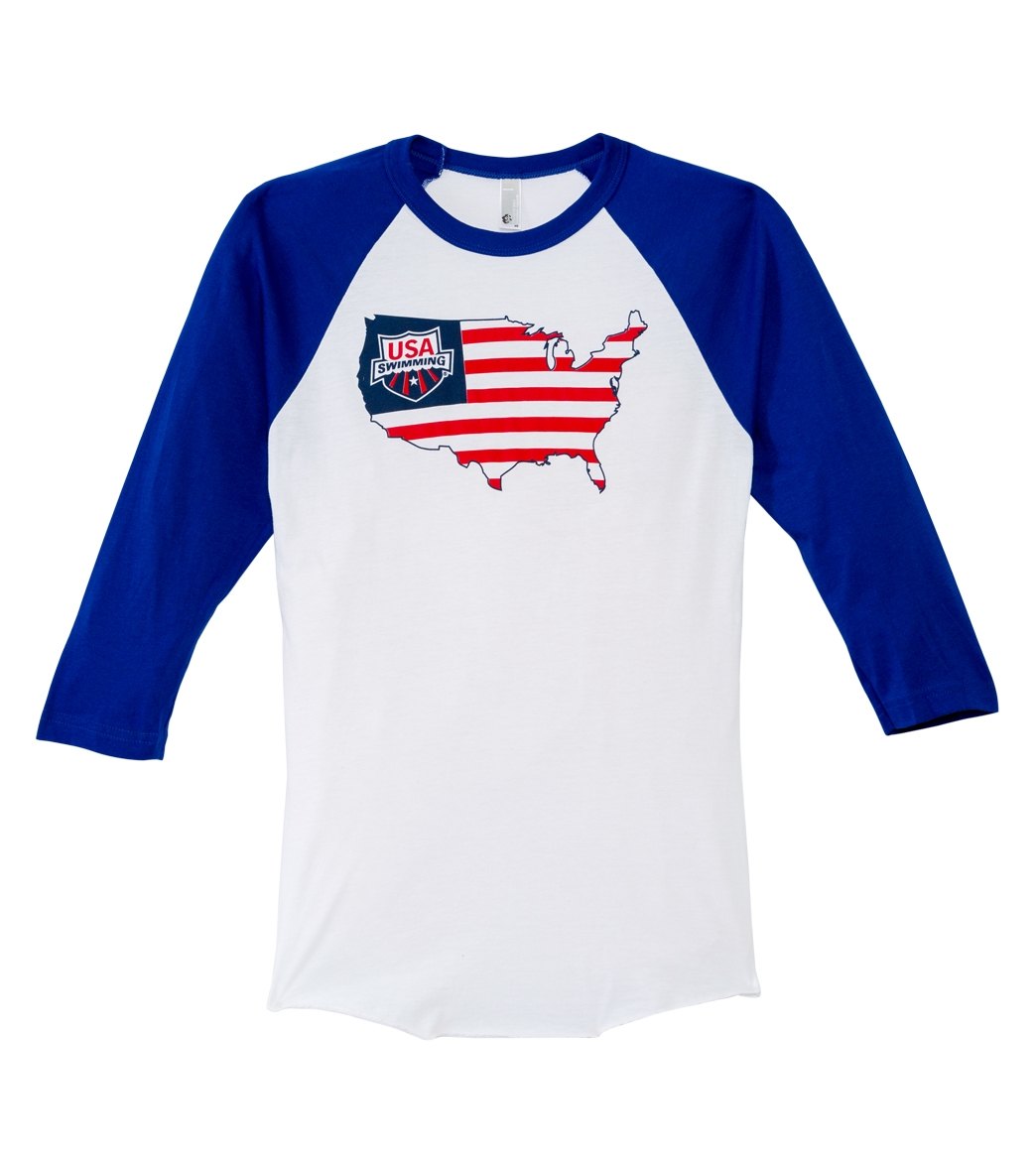 USA Swimming Unisex Liberty Raglan T-Shirt at SwimOutlet.com