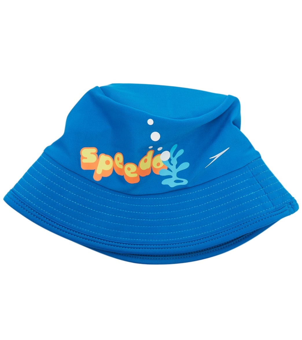 Speedo Boys' Uv Bucket Hat Infant-3Yrs - Electric Blue Small/Medium - Swimoutlet.com