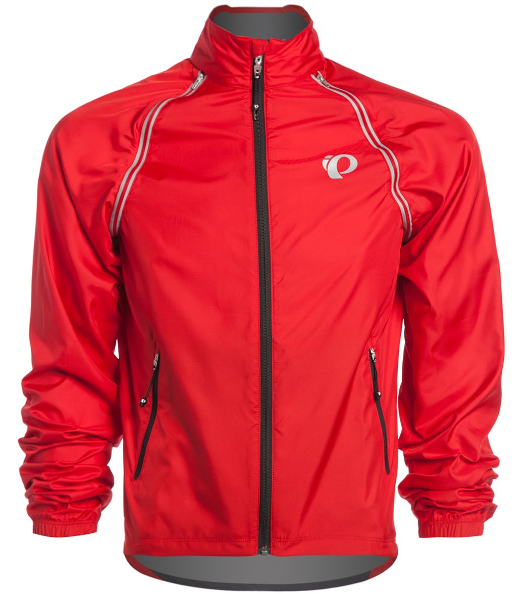 Pearl Izumi Men's Elite Barrier Convertible Jacket - True Red Small Polyester - Swimoutlet.com