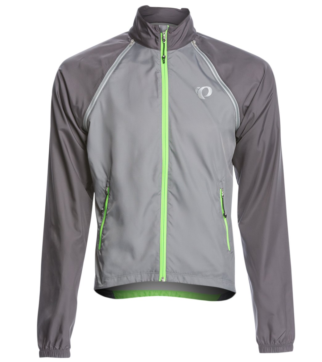Pearl Izumi Men's Elite Barrier Convertible Jacket - Smoked Pearl Small Polyester - Swimoutlet.com