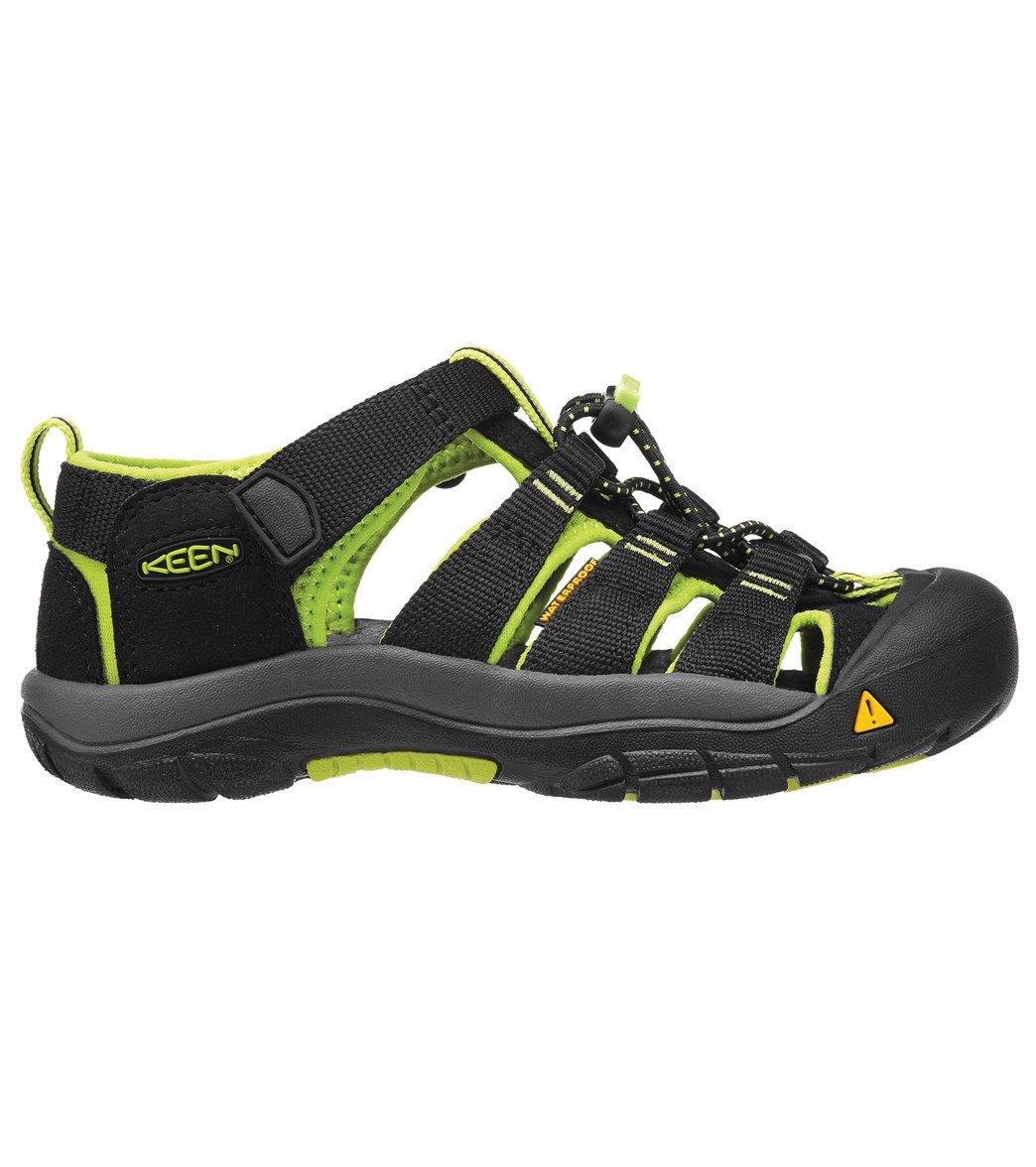Keen Youth's Newport H2 Water Shoe - Black/Lime Green 2 - Swimoutlet.com