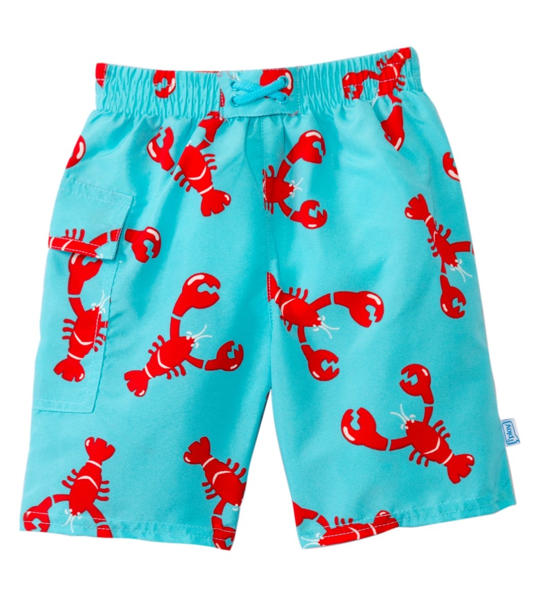 iPlay Boys' Lobster Mod Ultimate Swim Diaper Pocket Trunks (3mo4yrs