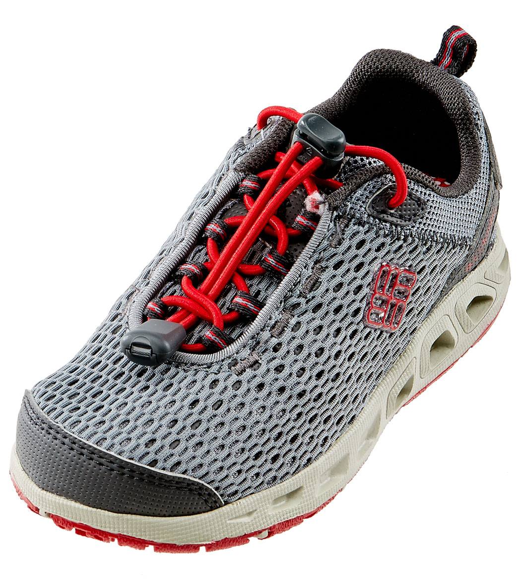 Columbia Kids' Drainmaker Iii Water Shoes - Grey Ash/Mountain Red 8 Rubber - Swimoutlet.com
