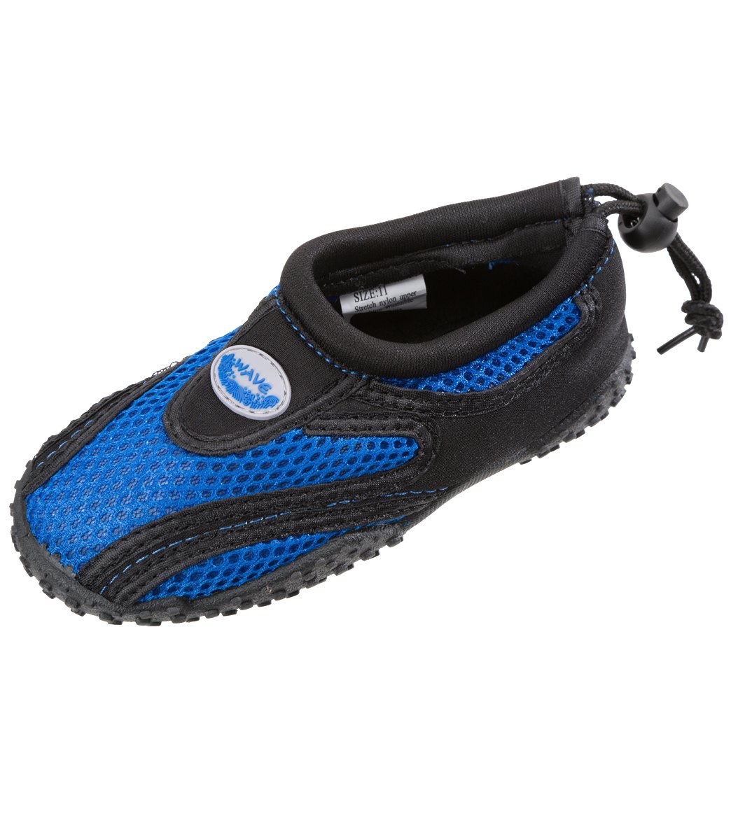 Easy Usa Kids' Water Shoes - Black/Royal 1 - Swimoutlet.com