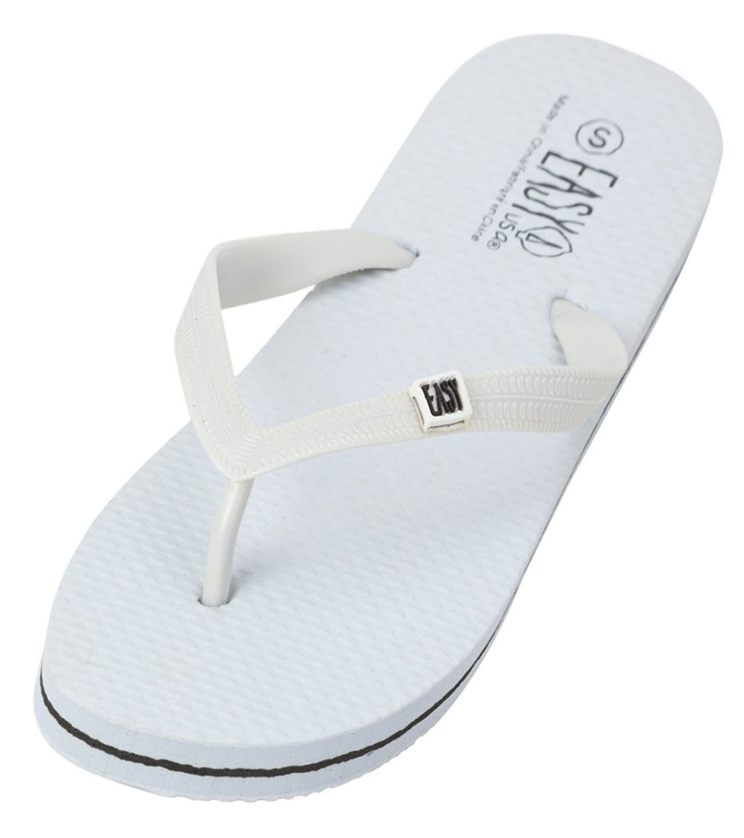 Easy Usa Women's Zory Flip Flop - White Small Size Small - Swimoutlet.com