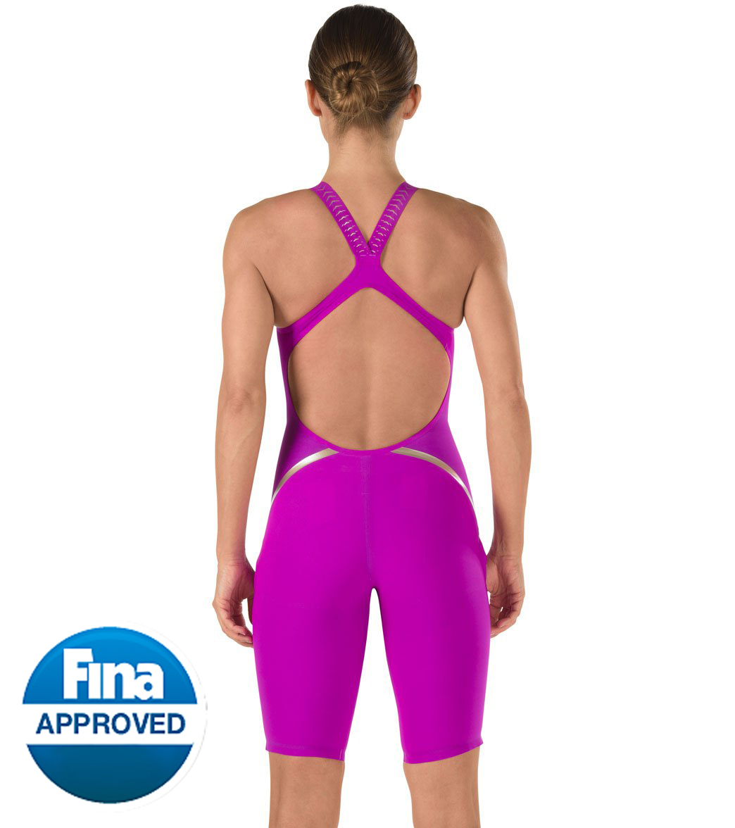 Speedo Women's LZR Racer X Open Back Kneeskin Tech Suit Swimsuit at