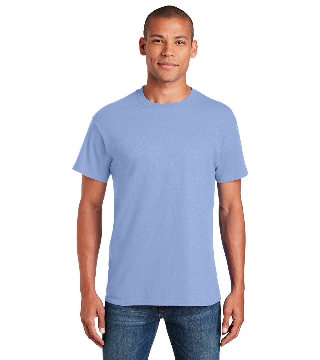 Men's Cotton Crew Neck T-Shirt - Carolina Blue Medium - Swimoutlet.com