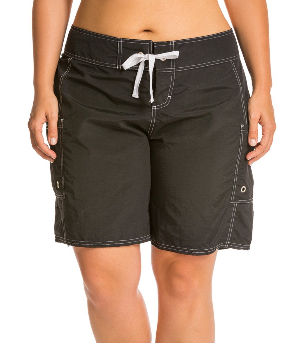 tommy-bahama-women-s-plus-size-solid-9-boardshort-at-swimoutlet