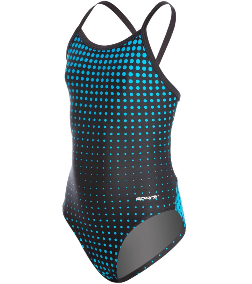 Sporti Molecule Thin Strap One Piece Swimsuit Youth at