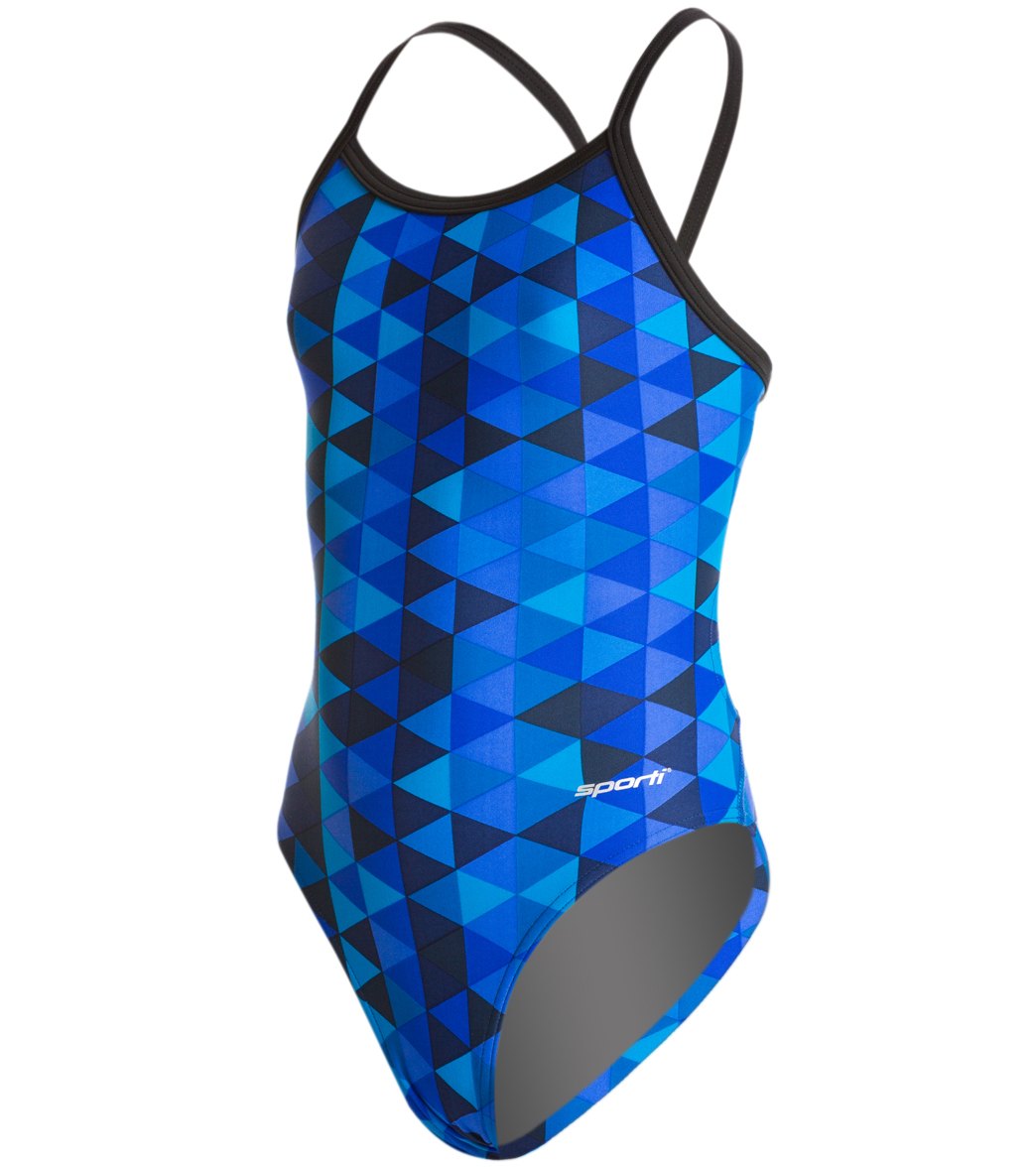 Sporti Theory Thin Strap One Piece Swimsuit Youth at SwimOutlet.com