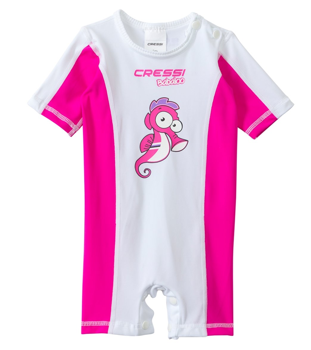 Cressi Girls' Babaloo Rashguard Onesie 6 -24 Months - Pink Large - Swimoutlet.com