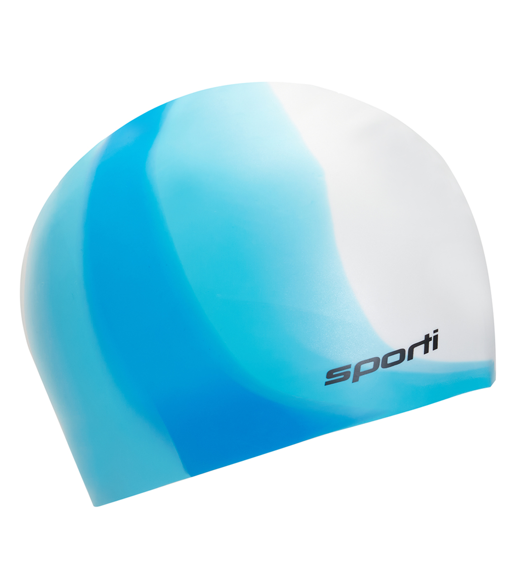 Sporti Long Hair Multi Silicone Swim Cap At Swimoutlet Com