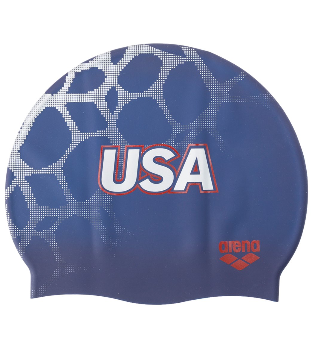 Arena USA Swimming Silicone Swim Cap at