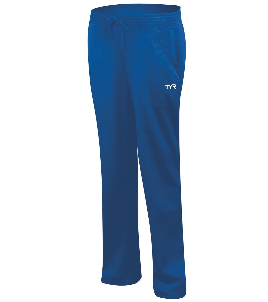 TYR Alliance Victory Women's Warm Up Pants - Royal Large Polyester - Swimoutlet.com