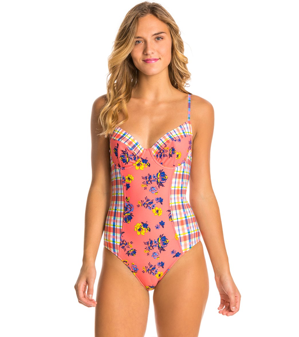 MINKPINK By The Sea Low Back One Piece Swimsuit at