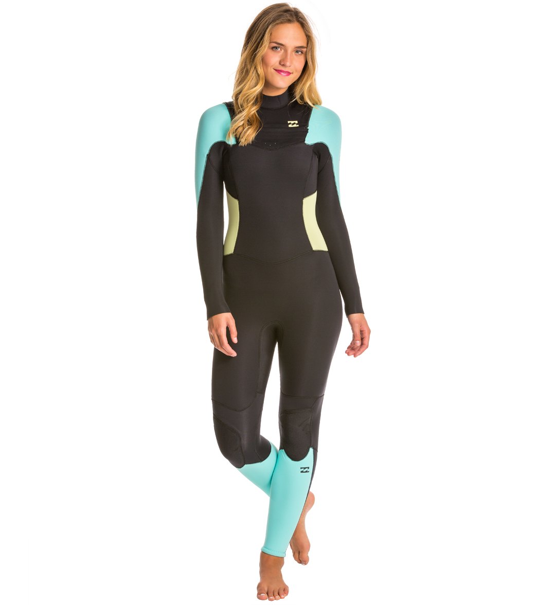 Billabong Women's 3/2mm Synergy Chest Zip Full Suit Wetsuit at