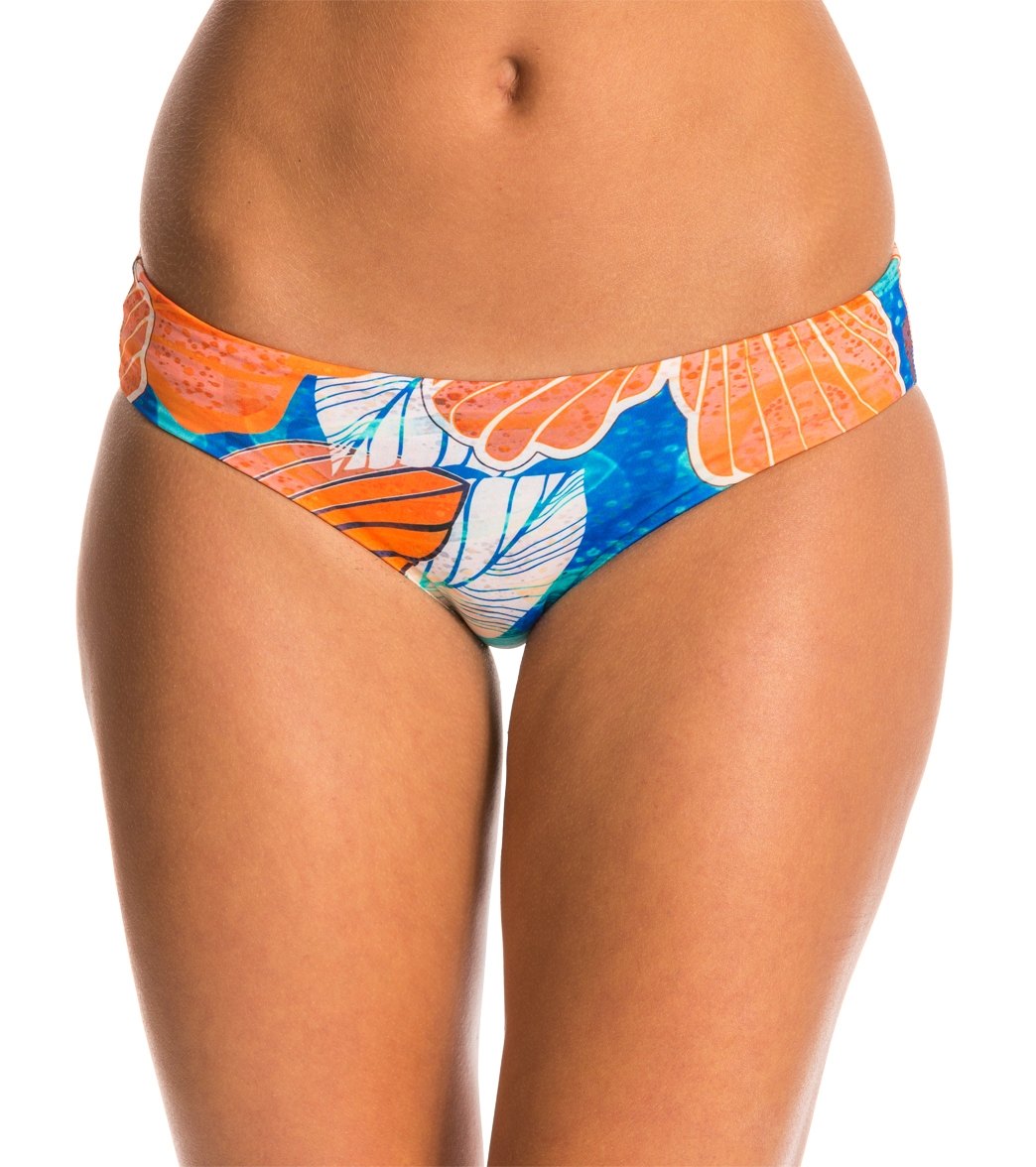 Dakine Women's Basha Swim Bottom Full - Makiki Orange Large Elastane/Polyamide - Swimoutlet.com